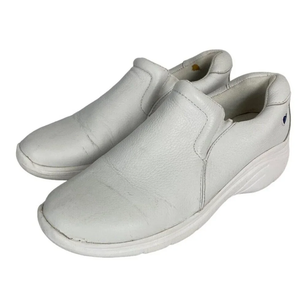Nurse Mates Women's Slip-On Dove Slip-Resistant Work Shoes White Size 7.5M